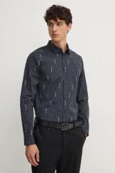 Giorgio Armani pamut ing férfi, galléros, sötétkék, slim, 6DZC06 ZN5DZ - sötétkék XXL