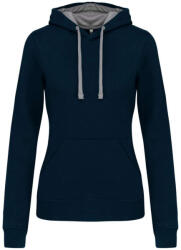 Kariban KA465 LADIES’ CONTRAST HOODED SWEATSHIRT (ka465nv/fg-xl) - ajandektargykozpont