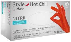 AMPri Manusi Nitril fara Pudra AMPri Style Hot Chili, S, Rosu, 100 buc (01178-S)