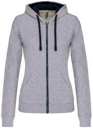 Kariban KA467 LADIES’ CONTRAST HOODED FULL ZIP SWEATSHIRT (ka467oxg/nv-l)