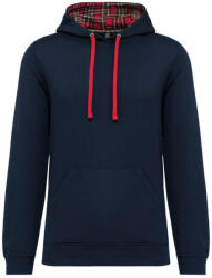 Kariban KA4013 UNISEX CONTRAST PATTERNED HOODED SWEATSHIRT (ka4013nv/ret-s)