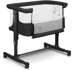 Lionelo Patut co-sleeper, Lionelo, Aurora, 3 in 1, functie leganare, Include saltea si geanta transport, 5 pozitii pe inaltime, Pana la 9 kg, Grey Graphite (LO-AURORA_GREY_GRAPHITE)