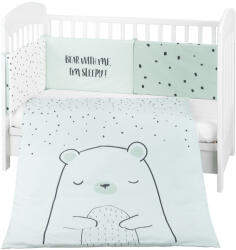 KikkaBoo Бебешки спален комплект 2 части Kikkaboo - 70 x 140 cm, Bear with me, Mint (41101020115)
