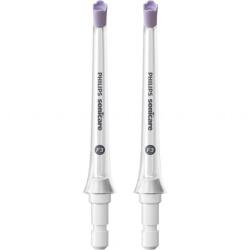 Philips Set de 2 capete irigator oral Philips Sonicare F3 Quad Stream HX3062/00, Cap de curățare moale din cauciuc care direcționează apa într-un jet sub formă de cruce, care îndepărtează d (HX3062/00)