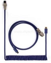KEYCHRON Coiled Aviator USB-C M/M adatkábel 0.9m kék (+USB-C - USB-A adapter) (CAB-L) (CAB-L)