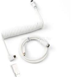 KEYCHRON Coiled Aviator USB-C -> USB-C M/M adatkábel 1.36m fehér 90°/egyenes (CAB-9) (CAB-9)