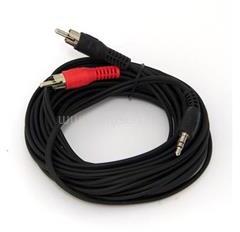 Jack 3, 5mm -> 2db RCA M/M audio kábel 5m (XAKABJ2R5) (XAKABJ2R5)