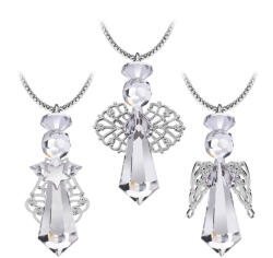 Preciosa Karácsonyi dísz Angyalok cseh kristályból Preciosa 1519 00