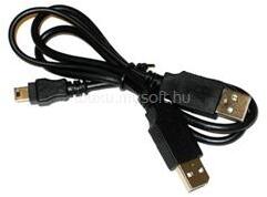  2db USB-A 2.0 -> USB-B 2.0 mini 5pin M/M adatkábel 0.5m fekete (WENT93587) (WENT93587)