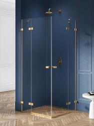 NEW TRENDY Avexa Gold Brushed cabină de duș 100x80 cm dreptunghiular auriu periat/sticlă transparentă EXK-1778 (EXK1778)