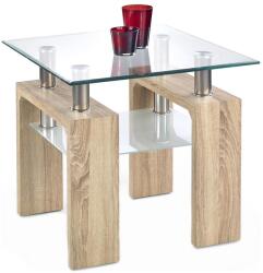 Halmar Kávésasztal DIANA 55x60 cm tölgy sonoma/átlátszó V-CH-DIANA_KWADRAT_H-LAW-SONOMA (HA0090)