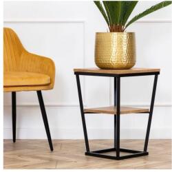 HowHomely Kisasztal EXPAND 57x40 cm fekete/barna HH-BL-06BML-MDF (DD0160)