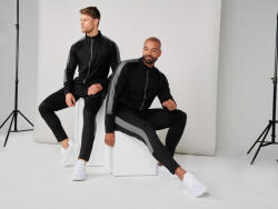 Finden + Hales Uniszex nadrág Finden + Hales FHLV881 Adult'S Knitted Tracksuit pants -XXS, Black/Red