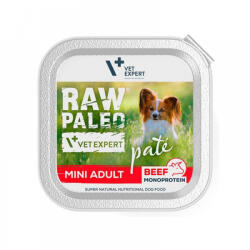 VetExpert Hrana umeda pentru caini, adult, RAW PALEO PATE, vita, 150 g - petmax