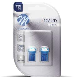 m-tech M-Tech, LED dióda, T10, 4x3528 SMD, Kék, 2db