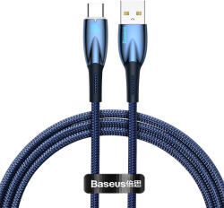 Baseus Кабел за данни Baseus Glimmer, Type-C, 100W, 1.0m, Blue - 40481 (DE-40481)