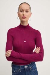 Tommy Hilfiger pulover femei, culoarea violet, light, cu turtleneck, DW0DW18518 9BYH-SWD064_44X