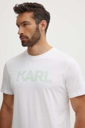 Karl Lagerfeld tricou din bumbac culoarea alb, cu imprimeu PPYX-TSM0A4_00B (230M2211)