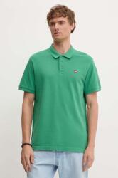 Levi's polo de bumbac culoarea verde, neted PPYH-POM064_77A