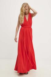 ANSWEAR rochie culoarea rosu, maxi, evazată BMYH-SSD05T_33X (LD1288.hh)