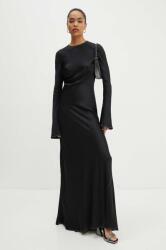 Rotate rochie Satin Maxi Dress culoarea negru, maxi, drept, 112836100 9BYH-SUD0CG_99X