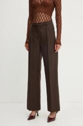 Bardot pantaloni CALLISTA femei, culoarea maro, lat, high waist, 57514PB7 9BYH-SPD14W_88X