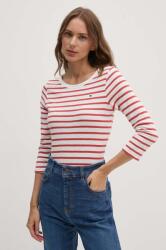 Tommy Hilfiger longsleeve din bumbac culoarea roșu, WW0WW37861 9BYX-TSD02W_33A