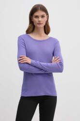 Benetton longsleeve din bumbac culoarea violet PPYH-BUD05K_54X