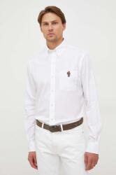 Ralph Lauren camasa din bumbac barbati, culoarea alb, cu guler button-down, regular 9BYX-KDM0G3_99