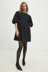 ANSWEAR rochie culoarea negru, mini, evazată BMYH-SSD05J_99X (01065..th)