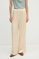 United Colors of Benetton pantaloni femei, culoarea bej, lat, high waist, 4S7BDF085 9BYH-SPD0CZ_01X