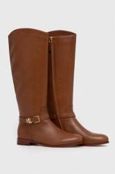 Lauren Ralph Lauren ghete de piele Brooke Tall femei, culoarea maro, cu toc plat, 802937804002 9BYH-OBD03U_82X