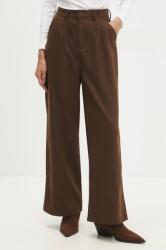 Answear Lab pantaloni femei, culoarea maro, drept, high waist BMYH-SPD02F_88X (21062np.FKK)