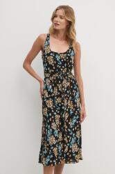 Ralph Lauren rochie culoarea negru, midi, evazată, 250940475 9BYH-SUD0AZ_99X (250940475)