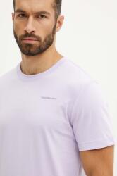 Calvin Klein Jeans tricou din bumbac barbati, culoarea violet, cu imprimeu, J30J325679 9BYH-TSM00G_04X (J30J325679)