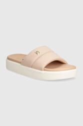 Tommy Hilfiger papuci PLATFORM POOL SLIDE femei, culoarea roz, cu platforma, FW0FW08218 9BYH-OBD204_03X