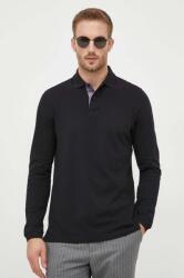 Barbour longsleeve din bumbac culoarea negru, neted 9BYX-POM060_99X