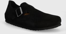 Birkenstock pantofi de piele intoarsa London barbati, culoarea negru, 1028103 9BYH-OBM0MD_99X (1028103)