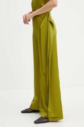 Stine Goya pantaloni femei, culoarea verde, drept, high waist, SG5861 9BYH-SPD089_81X (SG5861)