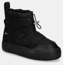 Tommy Hilfiger cizme de iarna FLAG NYLON MINI SNOWBOOT culoarea negru, FW0FW08334 9BYH-OBD0JA_99X (FW0FW08334)