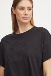 DKNY tricou din bumbac femei, culoarea negru, DP4T9851 9BYH-TSD0EW_99X