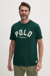 Ralph Lauren tricou din bumbac barbati, culoarea verde, cu imprimeu, 710952043 9BYH-TSM0O5_77X (710952043)