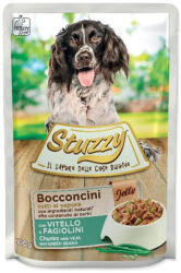 Stuzzy STUZZY Chunks, XS-XL, Vițel și Fasole Verde, plic hrană umedă câini, (în aspic), 100g | Stuzzy Veal With Grean Beans in Jelly cu vițel și fasole verde în aspic 100 g