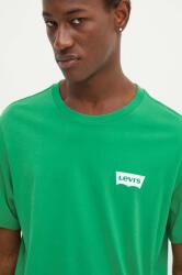 Levi's tricou din bumbac barbati, culoarea verde, cu imprimeu PPYH-TSM0GY_77X