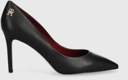 Tommy Hilfiger stilettos de piele ESSENTIAL POINTED PUMP culoarea negru, FW0FW07533 9BYX-OBD2WH_99X (FW0FW07533)