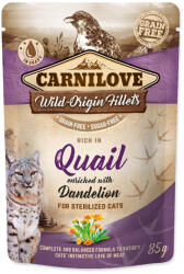 CARNILOVE Plic Carnilove Cat Prepelita Strilized cu papadie 85g (293-100390)