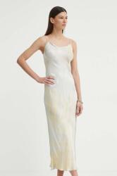 Samsøe Samsøe rochie SAHANNAN culoarea bej, maxi, evazată, F24200143 9BYH-SUD002_01X (F24200143)