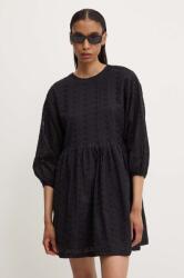 ANSWEAR rochie din bumbac culoarea negru, mini, evazată BMYH-SSD04O_99X (sng4.ssd04o.tjs)