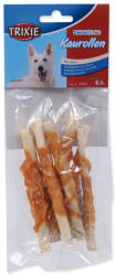TRIXIE DentaFun delicatese piele de bivol învelită în carne de pui, rulouri 12cm 70g (G14-31325)