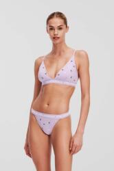 Karl Lagerfeld sutien culoarea violet, bumbac, modelator, 245W2118 99KK-BID18M_04X (245W2118)